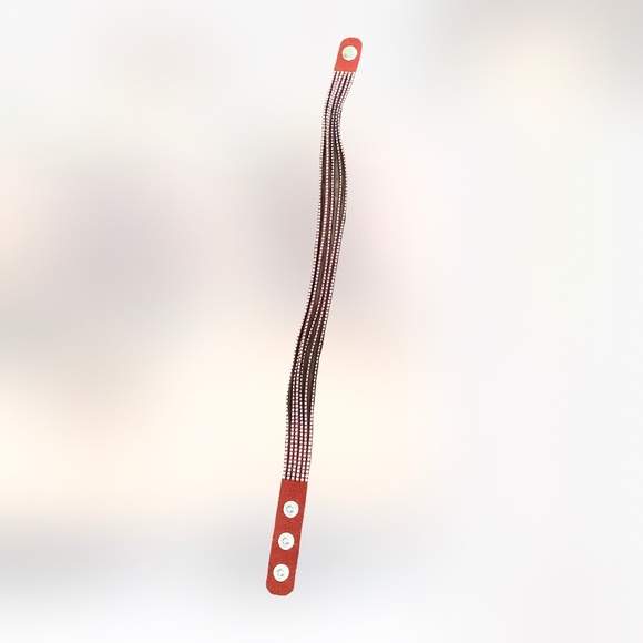 Burgundy Rhinestones Choker - Picture 3 of 8